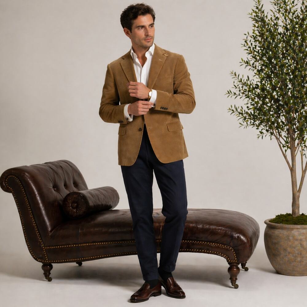 RALPH LAUREN Purple Label Corduroy Sport Coat Blazer Camel Tan 40R $2445 {247}